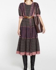 Ulla Johnson Verona Dress Size 12 Floral Puff Sleeve Prairie Boho Patchwork