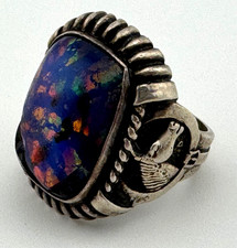 Men's Sterling Silver Horse Ring Size 9.5 Vintage 19g