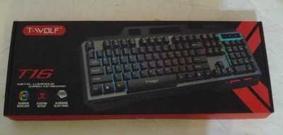 T-WOLF T16 Backlit Wired 104-Key Gaming Keyboard