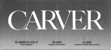 Brochure - Carver - Sonic Holography - Amplifiers - Electronics (ST554)
