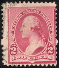 US Scott 220 Used 2c carmine George Washington Lot A340 bhmstamps