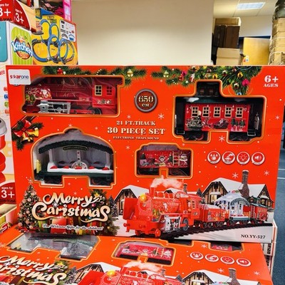Weihnachten Kinder Zug Set Wohndeko mit Licht Sound Weihnachtsbaum Musik