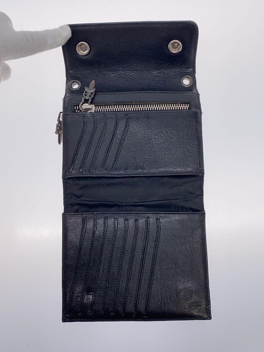Chrome Hearts Folded Wallet With Tear Inside Big Spoon Leather WHT Men Used thumbnail 4