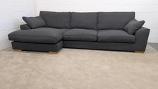 Ex Display Next Stamford Charcoal Grey Corner Sofa - Delivery Available 