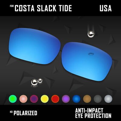 Anti Scratch Polarized Replacement Lenses for-Costa Del Mar Slack Tide-Option