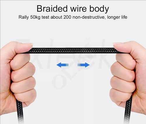 Fast Braided 90° Degree Angle Straight Micro USB Data Charging Cable For Android - Picture 18 of 26