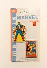 Vintage CAPTAIN AMERICA MAGNET 1989 MARVEL SUPER HEROES New