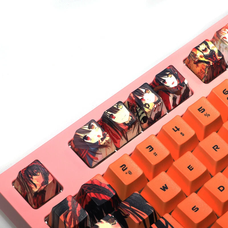 Anime DATE A LIVE Tokisaki Kurumi Keycaps PBT 108 Keys for MX Switches Keyboard - Image 2 of 4