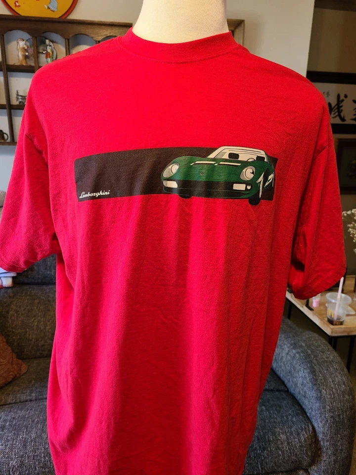 Camiseta roja Lamborghini Automobili talla XXL Foto 3 de 4