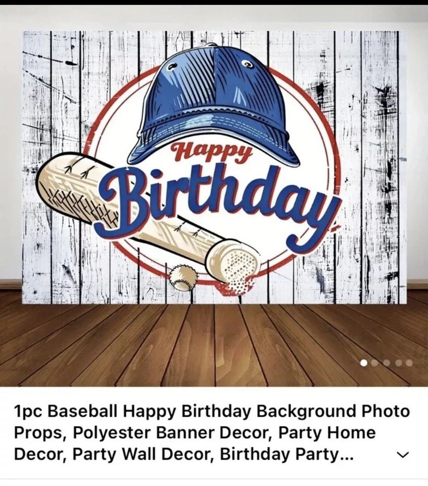 Decoraciones de fiesta de béisbol - lo que hay en el paquete Foto 2 de 4