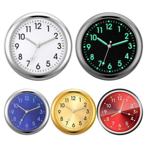 Car Dashboard Clock - Mini Tiny Analog Clock Watch for Vehicle Stick On Clock