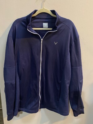 Callaway Mens Golf Jacket XL Performance Full Zip Mock Neck Long