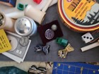 Vintage junk Treasures Lot 1940s To 1980s Antiques Tins, Games, Household Misc — photo 9