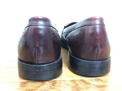 Bostonian Classics Burgundy Wingtip Kiltie Tassel Loafers  display picture 2