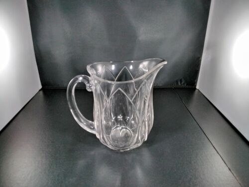 ANTIQUE EAPG Pitcher Pressed Glass Pitcher FANCY with handle - Picture 2 of 4