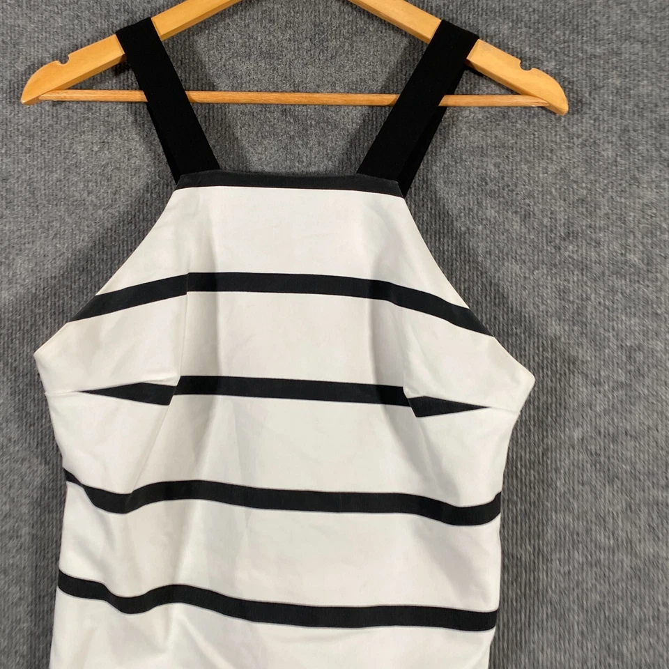 Zara Playsuit Womens US L  AU XL White Black Jumpsuit Striped Cocktail Party - image 2 of 4