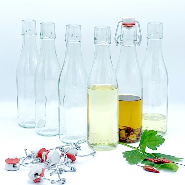 20Er Set BüGelflasche 200 Ml Mit Porzellanverschluss │ Glasflasche │ ÖL LiköR-image