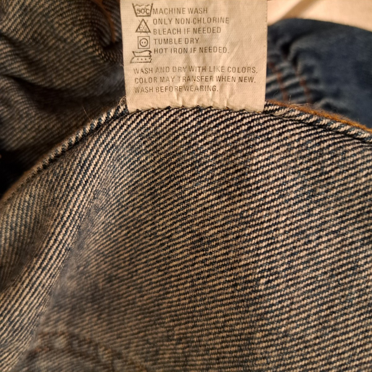 Vintage 1960s Rare Levi's Mens Denim Big Label Full Zip Bomber