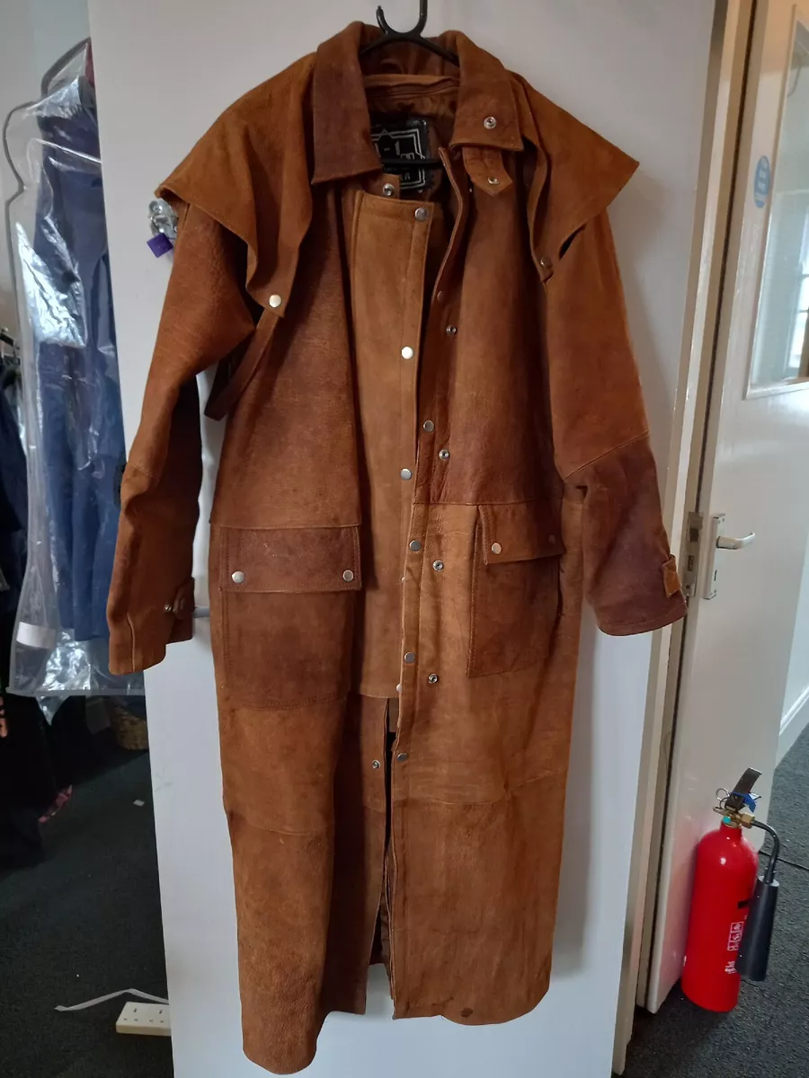 Western Style Leather Riding Coat Size Large Gurnos NP eBay