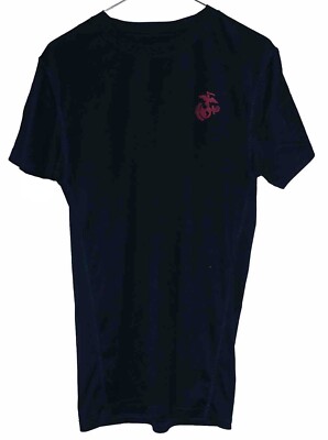 Marines Mens Shirt Medium Navy Blue Athletic Usmc Ega Eagle Globe 