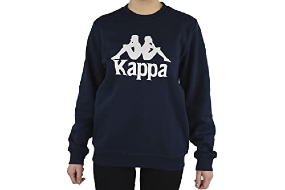 (TG. 146) Kappa Sweatshirt, Navy, 146 cm Unisex Kids - NUOVO