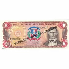 [#807530] Banknote, Dominican Republic, 5 Pesos Oro, 1996, 1996, Specimen, KM:15