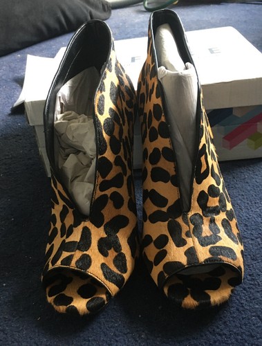 Office Leopard Print Heeled Open Toe 