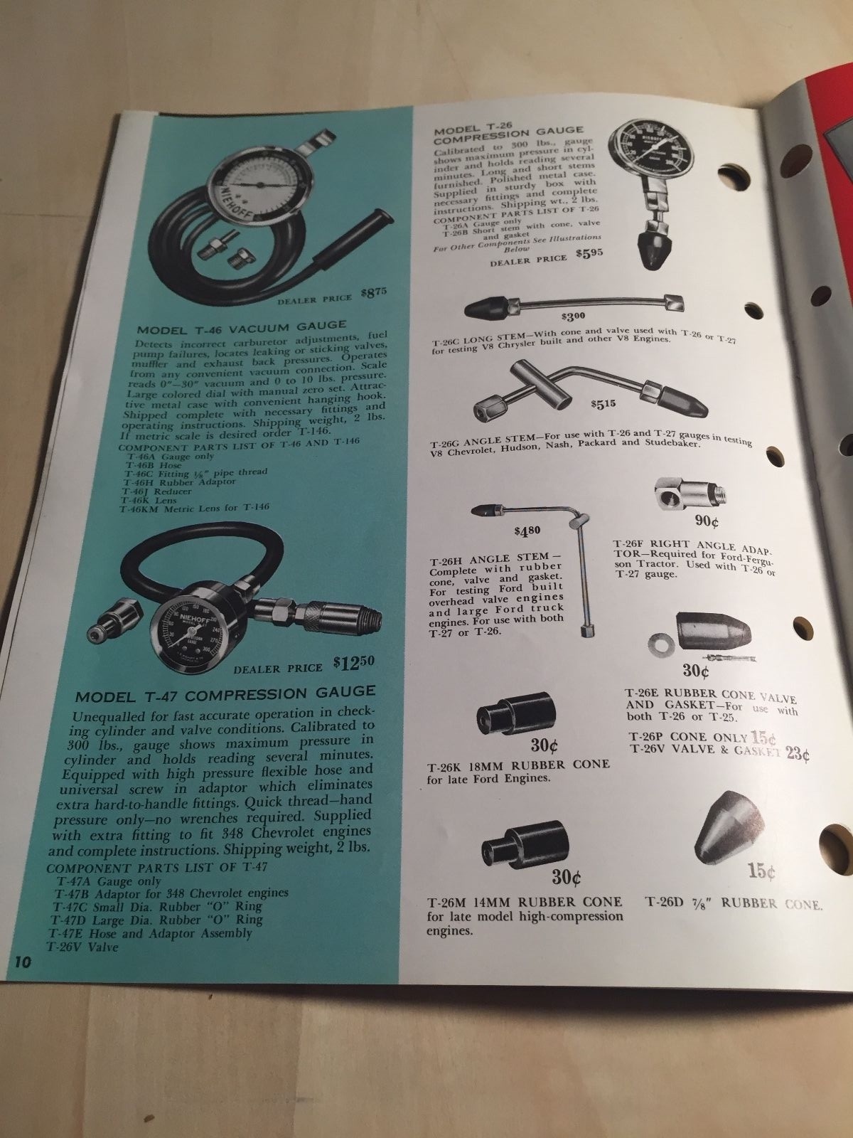 50 60 's Niehoff Service Stock & Testing Equipment Catalog Guide Book