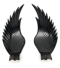 Pair Grand General Windrider Black Hood Ornament Replacement Plastic Wings