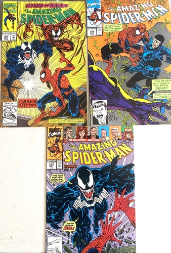 AMAZING SPIDER-MAN. NUMBER'S  332 349 362.  (3 ISSUE HIGH GRADE 1990-1992 LOT).