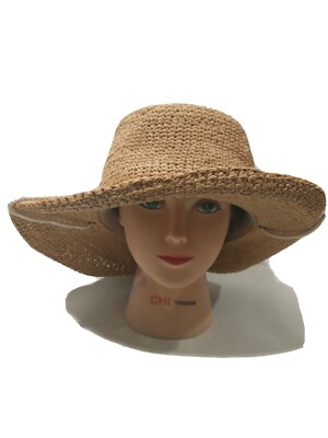 Filippo Catarzi Summer Beach Safari Hiking 100% Raffia Hat 