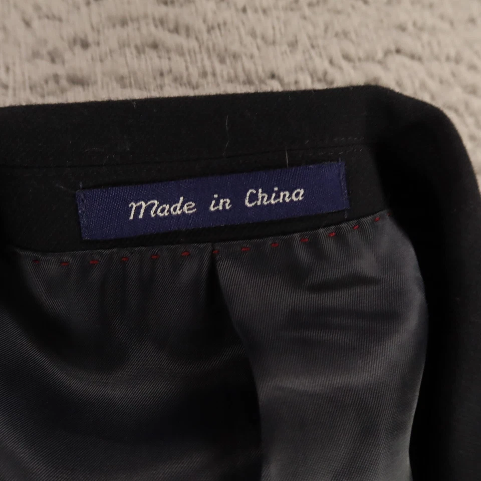 Chaqueta Alan Riverer L Azul Poliéster Sarga Blazer Abrigo Deportivo Metal Botones 42L Foto 3 de 4