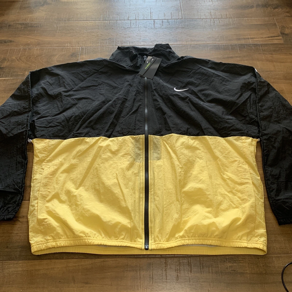 Nike Starting 5 Basketball Jacket Coat Retro Zip Black Gold White CW7348 014 Men