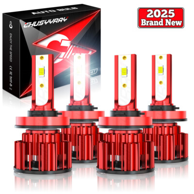 6000K For Buick LaCrosse 2005-2013 4PC LED Headlights High Low Beam Bulbs Combo