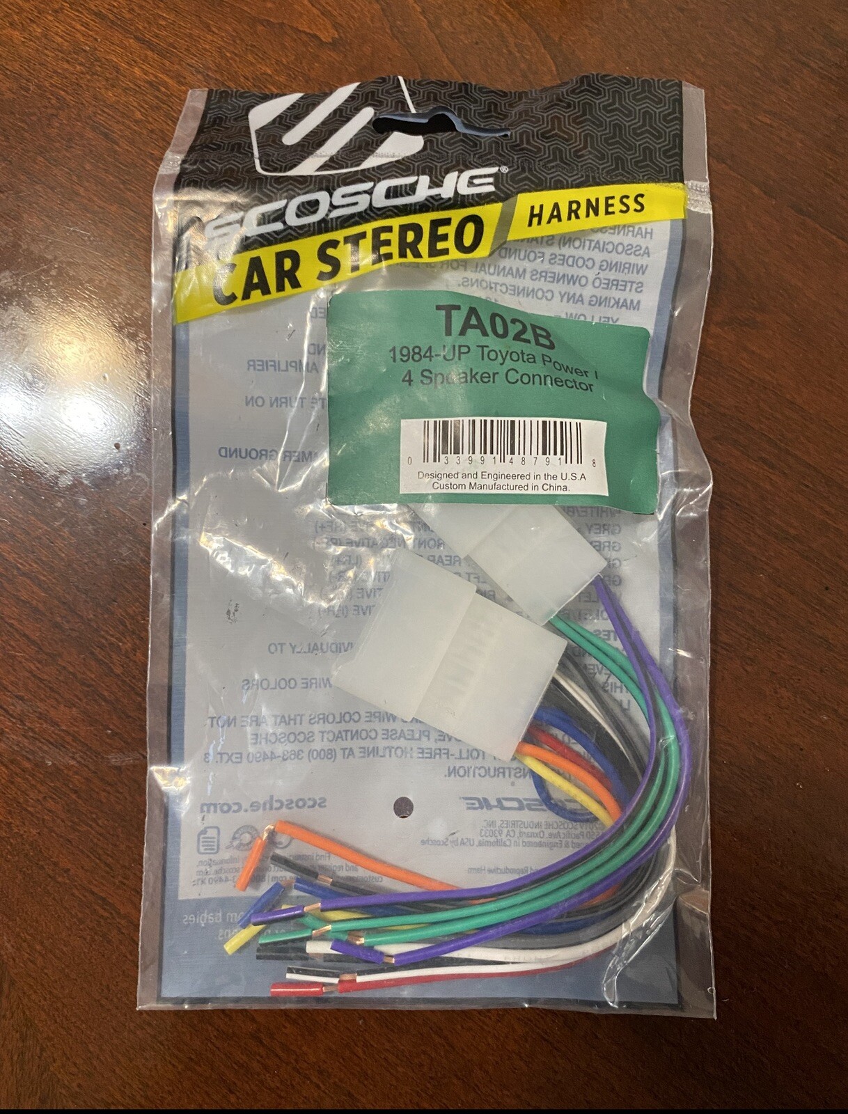 Scosche TA02B Car Stereo Wiring Harness For Some 84 & Up Toy