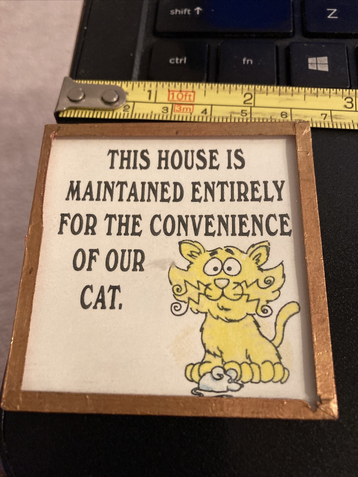 Vintage Magnet This House is Maintained Entirely for the Convenience of our Cat