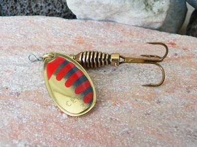 SPINNER ORIGINAL RUBLEX CELTA IN GOLD MIT ROTEN STREIFEN SCHWARZEN SCHATTEN ORN