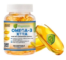 OMEGA XTRA Soft XL 120  Concentrated Anti Inflammatory FISH OIL EPA CELL CONTROL