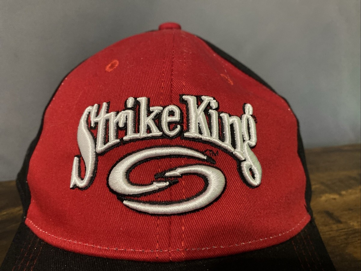 Strike King Fishing Trucker Baseball Cap Hat Red and Black