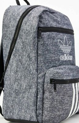 adidas Originals Nationals 3 Stripes Backpack, Grey adidas Originals Nationals 3 Stripes Backpack, Grey
