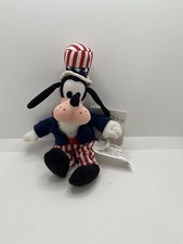 Disney Store Uncle Sam Goofy Bean Bag Plush New W/ Tags