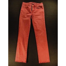 AMERICAN EAGLE Womens Jegging Crop Super Stretch Red Jeans TAG 2 Regular Skinny
