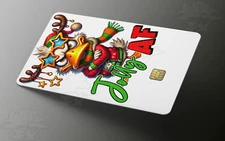 Jolly AF Funny Holiday Credit Card Skin, Debit Card Covering (Small Chip)