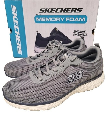 NEW Men's Skechers Summit Memory Foam Sneakers Gray Machine Washable - Size 11