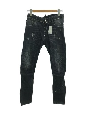 DSQUARED2 straight pants Tidy biker jean 44 denim Black S74LA0804 
