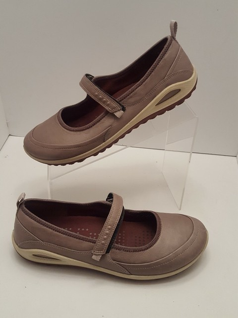 ECCO BIOM Womens Mary Jane Sporty Flats silver/gray Yak Leather US 8.5 EUR 39 | eBay