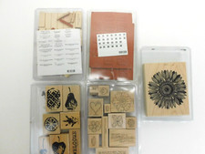 Stamping Up / 70 Stamps / Miscellaneous Lot / Wooden Rubber / Stamp book Craft