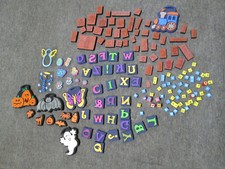 Large Lot of Scrapbooking Rubber Stamps, Foam Tops, Unbranded, GUC