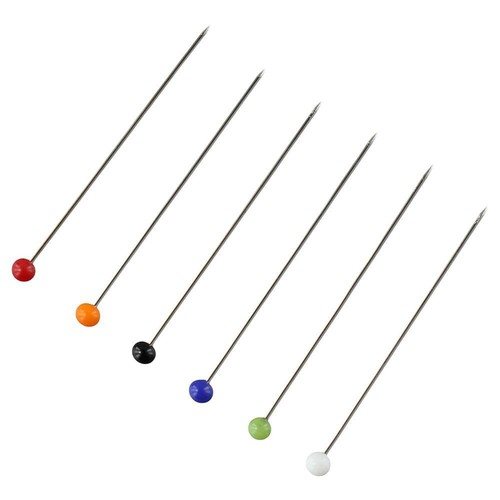 Pins with Colored Ball Glass Heads Sewing Pins Long 1.5inch Quilting Pins - Picture 6 of 8