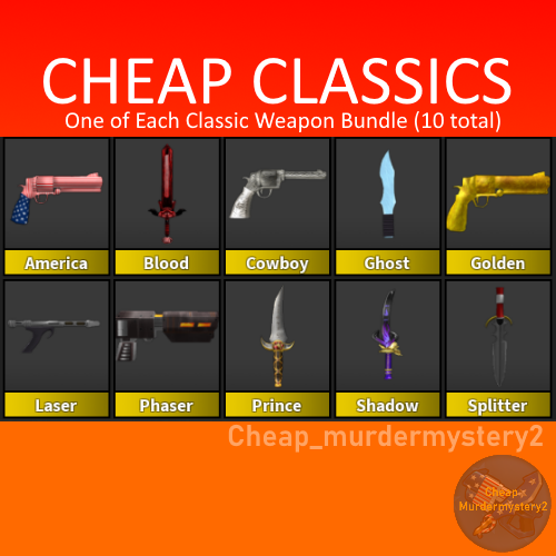 Selling - [Murder Mystery 2] selling mm2 items (guns & Knifes) - EpicNPC